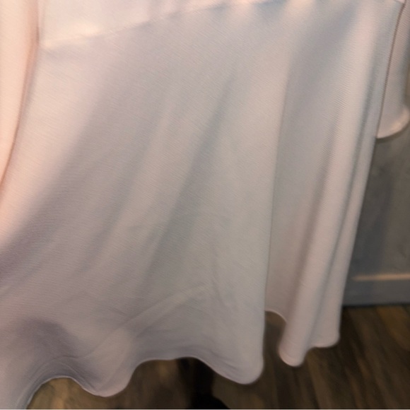 NWT Melissa McCarthy Seven7 Plus Bell Sleeve Sheer Tunic Blouse Soft Pink 1X - Picture 6 of 10